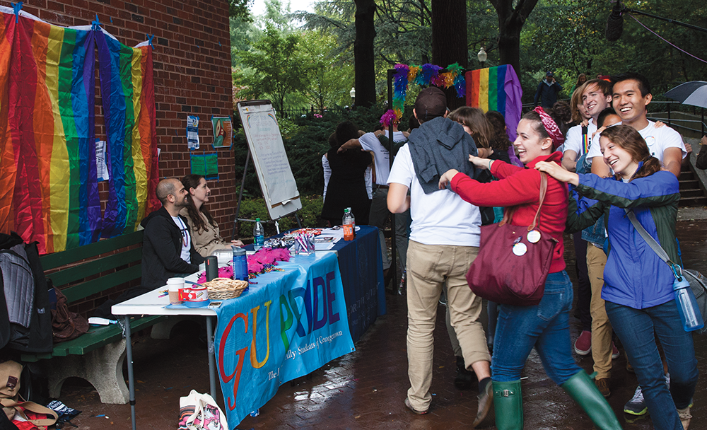 FILE PHOTO: MICHELLE XU/THE HOYA
OUTober, celebrating LGBTQ identity, will be one of several heritage months to receive $500 or more in  funding from the Office of the President for cultural programming this year. 