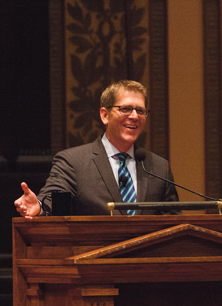 JULIA HENNRIKUS/THE HOYA
Jay Carney discussed his career as the former White House press secretary for the Obama administration Monday in Gaston Hall. 