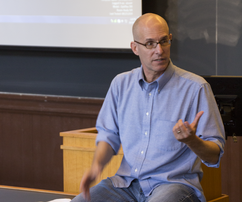 DANIEL SMITH/THE HOYA
Clemson University Professor Todd May compared Marxism and anarchism at an event on Friday.
