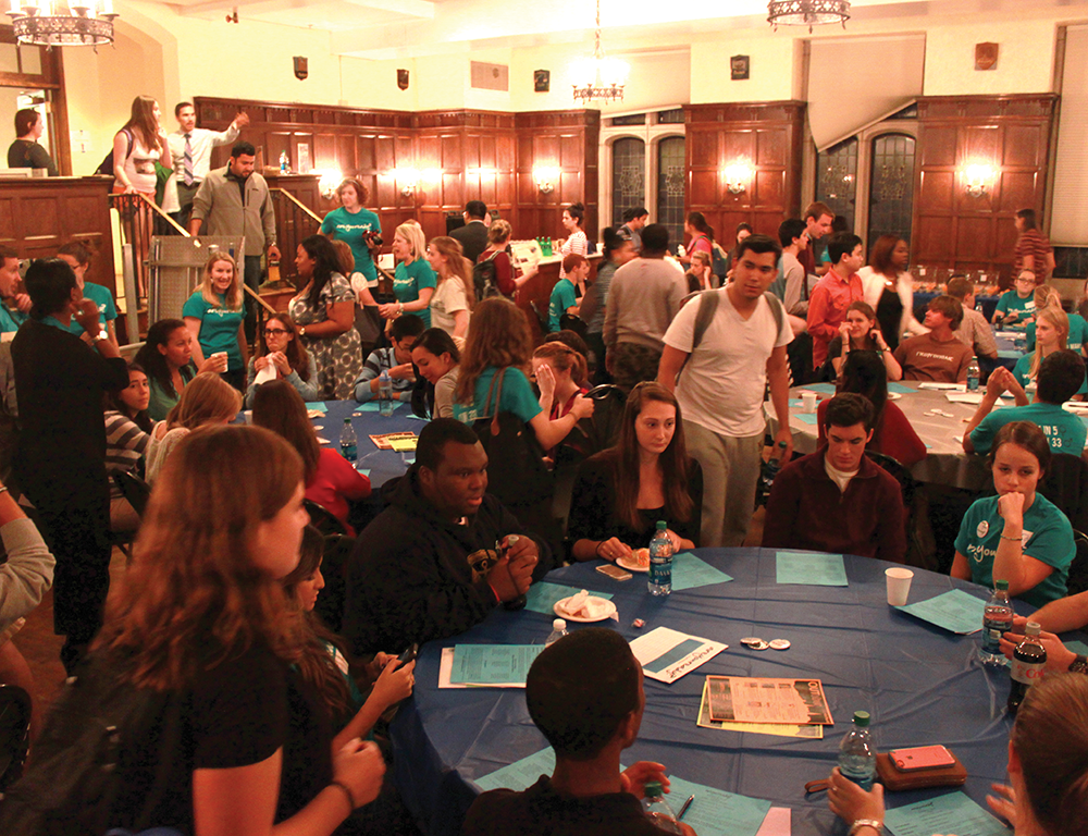CHARLIE LOWE/THE HOYA
Copley Formal Lounge was filled to capacity Wednesday evening during “Are You Ready,” an event aimed at combatting rape culture on campus and promoting awareness of sexual assault.