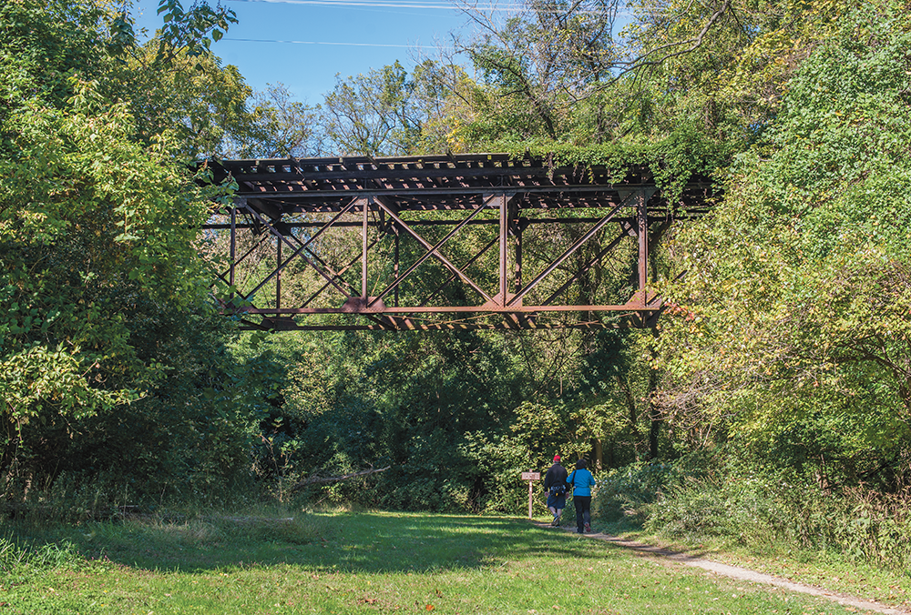 NATE MOULTON FOR THE HOYA
The restored Foundry Branch Bridge, which once carried trolleys through Georgetown, would connect the Georgetown and Palisades neighborhoods with a running and biking trail. 
