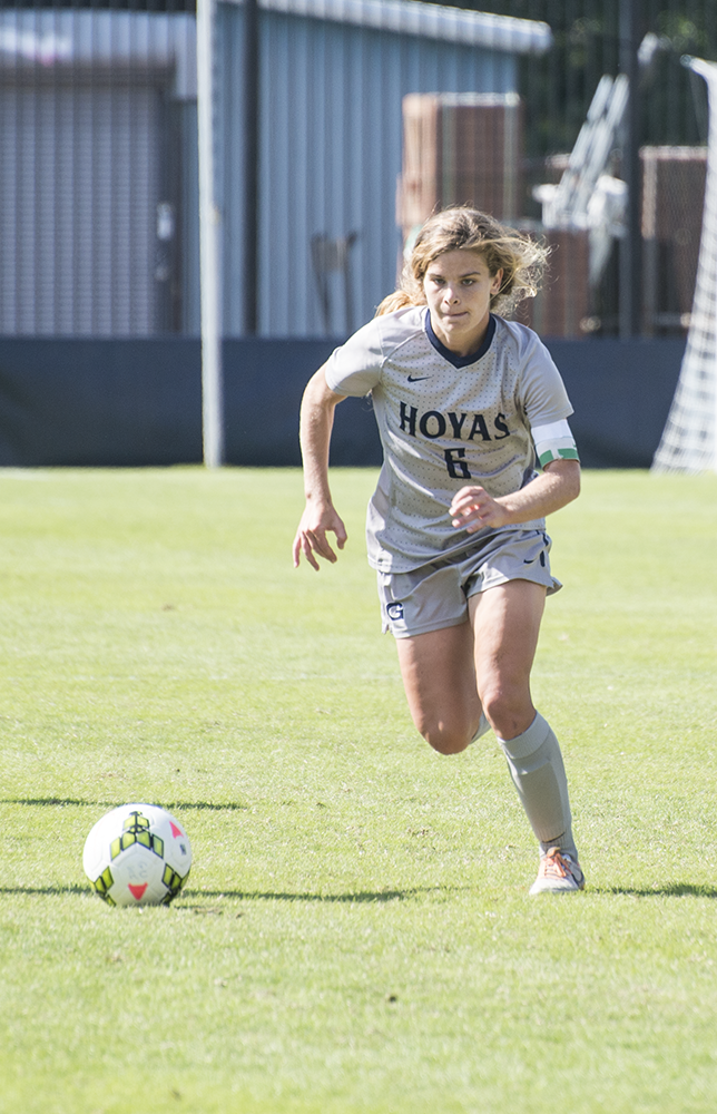 NATE MOULTON/THE HOYA
Senior midfielder and Big East Offensive Player and Midfielder of the Year Daphne Corboz has 10 goals and 16 assists this season.