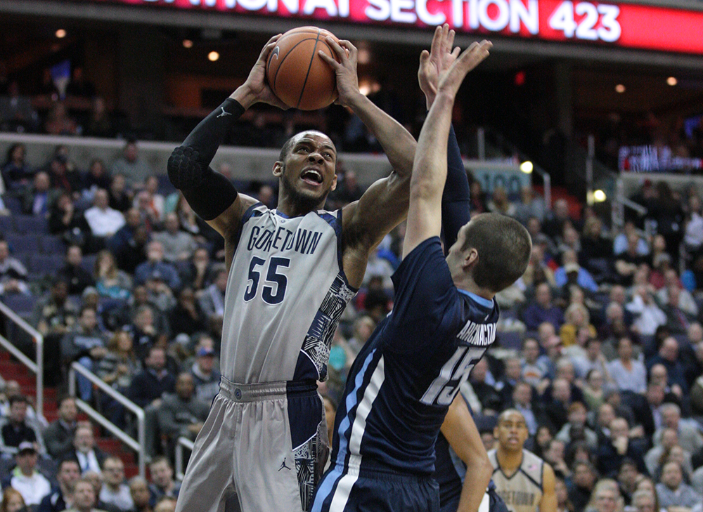 FILE PHOTO: CHRIS BIEN/THE HOYA
Senior guard and co-captain Jabril Trawick is one of the veteran leaders for a Hoyas team eager to return to the NCAA tournament in March, 2015. 