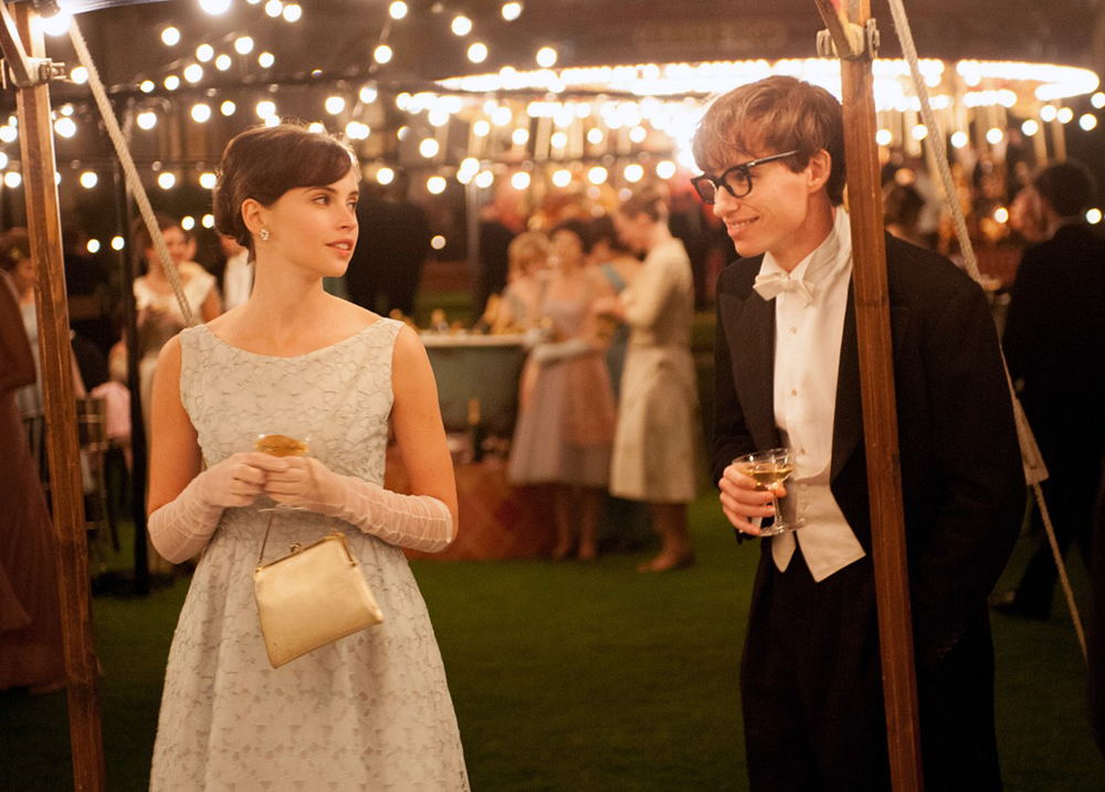 FOCUSFEATURES

Felicity Jones and Eddie Redmayne play Jane and Stephen Hawking in the new movie “The Theory of Everything.” Redmayne spoke in an interview of the couple’s complex relationship and how the two changed over time in response to Stephen’s growing illness and career.