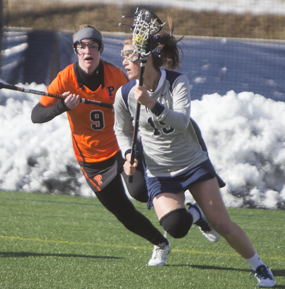 STANLEY DAI/THE HOYA 
Senior attack Caroline Tarzian led Georgetown with three goals in the team’s loss to Princeton. Tarzian is tied for the team lead in goals.