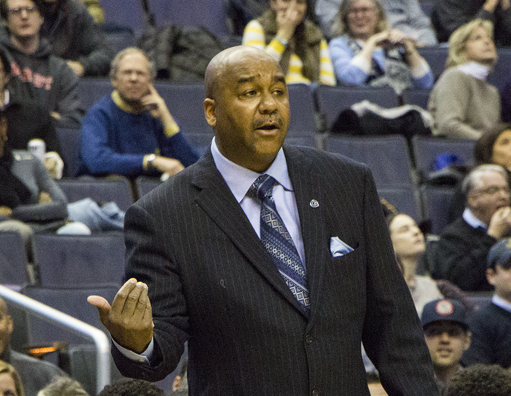 FILE PHOTO: CLAIRE SOISSON/THE HOYA
Head Coach John Thompson III anticipates that the renewal of the local rivalry with Maryland will strengtthen the Hoyas’ non-conference schedule. 
