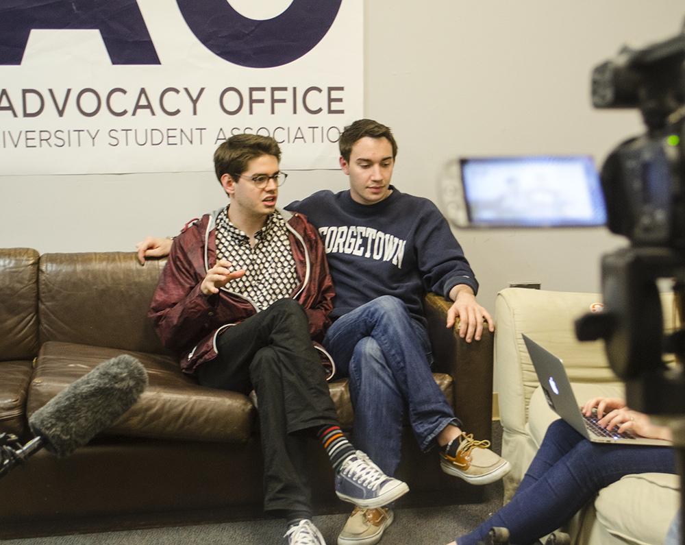 DAN GANNON/THE HOYA
Joe Luther and Connor Rohan began their GUSA executive terms less than a month ago, and have since recruited a 67-person cabinet and launched a petition to encourage student involvement in the campus plan.