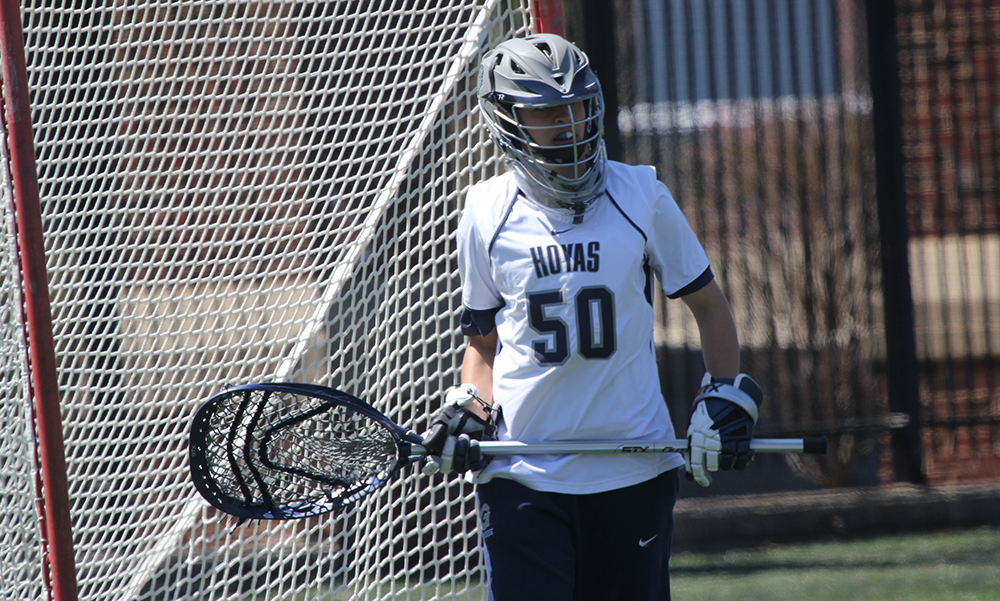 MICHELLE LUBERTO/THE HOYA
Sophomore goalkeeper Maddy Fisher recorded five saves in her team’s 8-4 win over Cincinnati. Fisher has started all 13 games this season and has saved 73 shots, with a save percentage of 40.3 percent. 