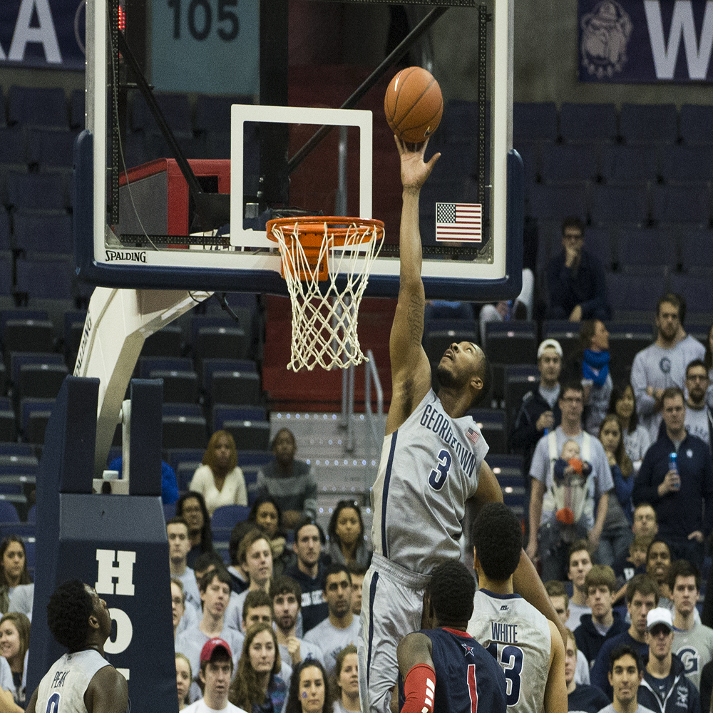 FILE PHOTO: MICHELLE XU/THE HOYA
Former Georgetown forward Mikael Hopkins recently signed a professional contract with Istanbul DSI in Turkey. During his four seasons as a Hoya, Hopkins reocorded 629 points and 489 rebounds. 