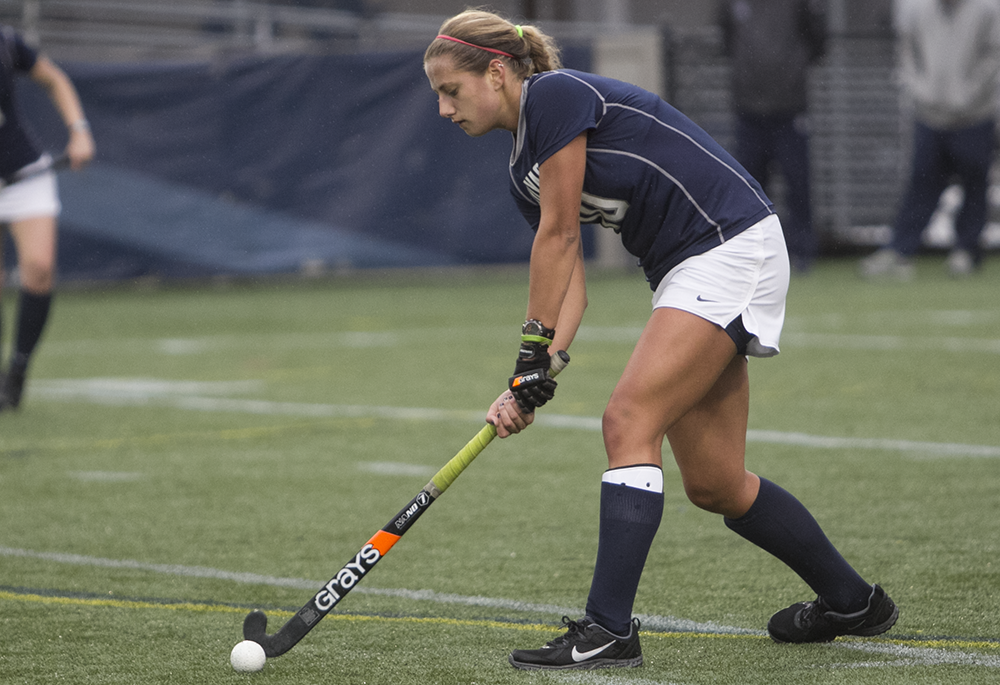 FILE PHOTO: JULIA HENNRIKUS/THE HOYA
Junior defender Devin Holmes has two goals and two assists for a total of six points, leading the Hoyas in all three categories. Holmes has scored her two goals on only three shots for a shot percentage of 0.667.