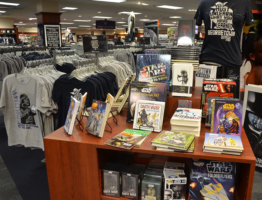 KARL ALEYJA FOR THE HOYA
The Georgetown University Bookstore launched a new line of Star Wars-branded merchandise Sept. 16. The new product line coincides with the upcoming release of “Star Wars: Episode VII - The Force Awakens.”
