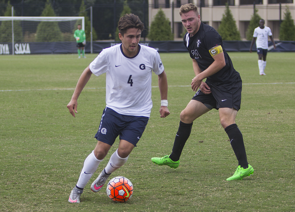 FILE PHOTO: NAAZ MODAN FOR THE HOYA
Sophomore midfielder Christopher Lema was named to the Big East All-Rookie squad in his freshman season.  Lema has started in 9 out of 10 games and recorded two shots on goal thus far for Georgetown. 