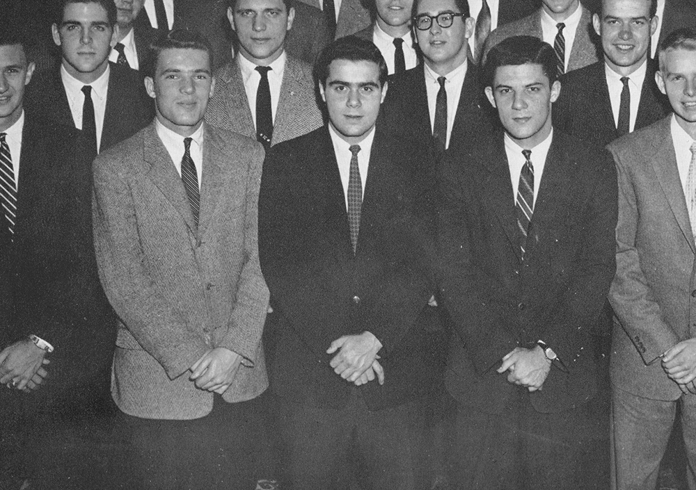 YE DOOMESDAY BOOKE 1957
Justice Scalia (CAS ’57), who died Saturday, was highly involved in Georgetown groups, here pictured, center, with the Who’s Who club.