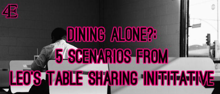 Five Possible Dining Alone Scenarios at Leos