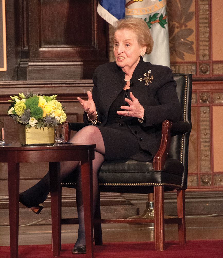 NAAZ MODAN/THE HOYA
Former Secretary of Staye Madeleine Albrights gave the keynote address at the 10th anniversary celebration for the Berkley Center.