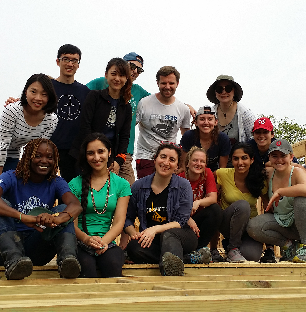 		COURTESY TAHIRA TAYLOR (GRD ’17)
Georgetown MBA students visited New Orleans over Easter break to build houses that were destroyed by Hurricane Katrina in 2005.