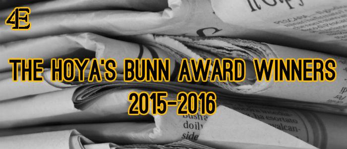 The Hoyas Bunn Award Winners 2015-2016