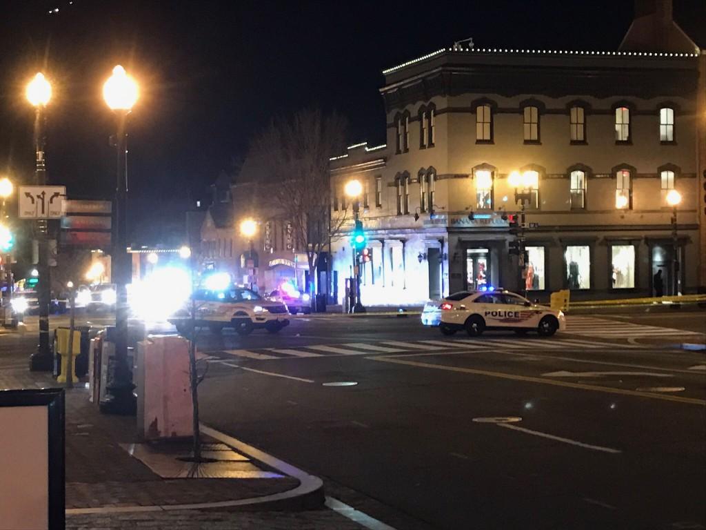 BRIAN CHEUNG
MPD responded to reports of a suspicious package on M St. NW on Wednesday evening. 