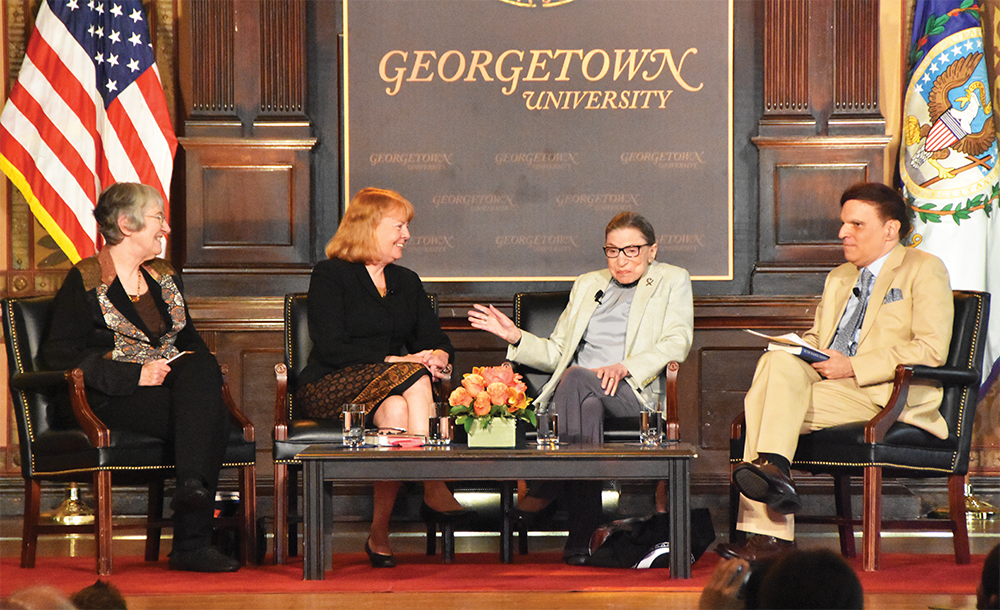 JESUS RODRIGUEZ/THE HOYA
Justice Ruth Bader Ginsburg spoke about her life experiences and perspective on gender equality on Thursday. 