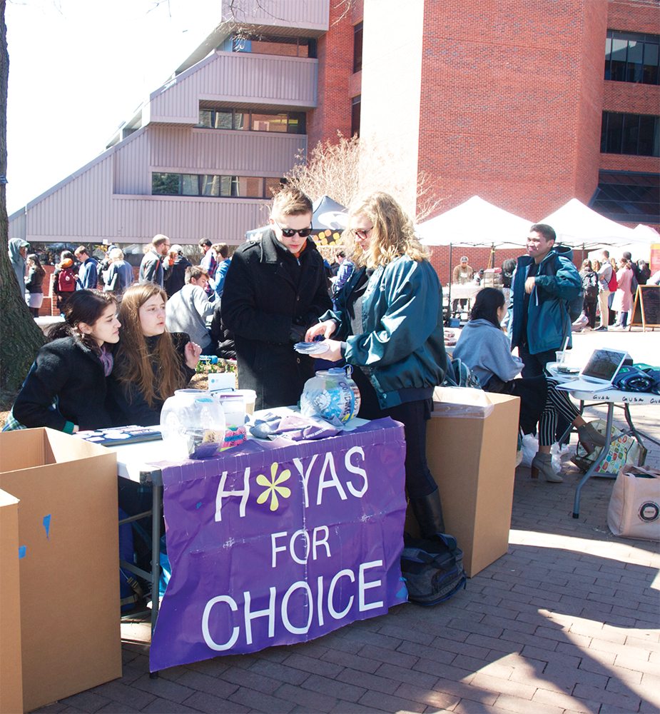 FILE PHOTO: ALLIE FREI
Members of student group H*yas for Choice submitted an open letter to the university calling the administration to clarify its policies on providing contraception coverage in student insurance plans.
