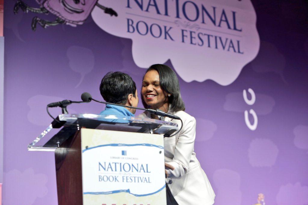 CARLA HAYDEN
Condoleezza Rice, former Secretary of State and National Security Adviser, addressed democracy promotion in developing countries while signing her most recent book Saturday.