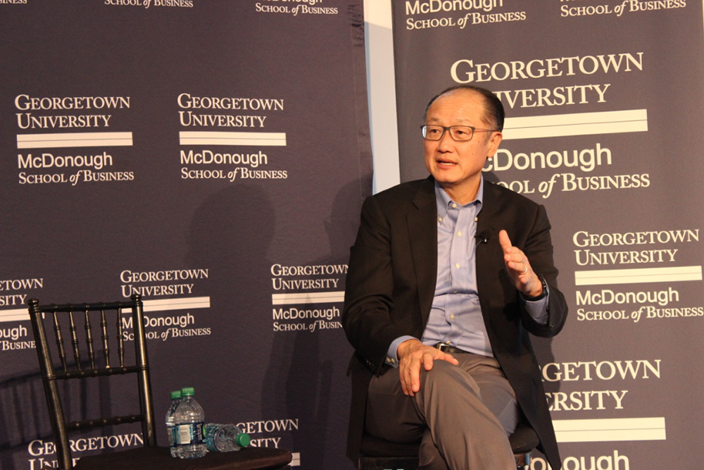 RYAN BAE FOR THE HOYA
World Bank President Jim Yong Kim told students to advocate for the worlds poor at the inaugural Asian Diversity Dialogue.