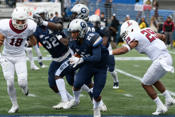 GUHOYAS 
Freshman running back Jay Tolliver has rushed for 15 yards this season on eight carries.