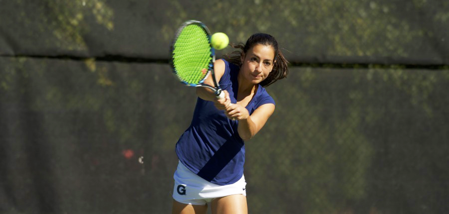 GUHOYAS
Senior Daphne De Chatellus was a bright spot for the Hoyas in their matches against Drexel and the University of Pennsylvania, winning both of her matches.