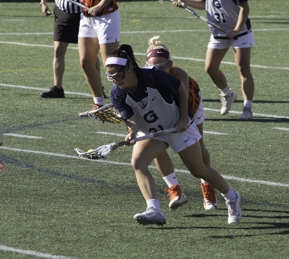 FILE PHOTO: WILL CROMARTY/THE HOYA
Senior midfielder Rachel Rausa played in all 18 games for the Hoyas last season and finished ninth on the team with ten goals.