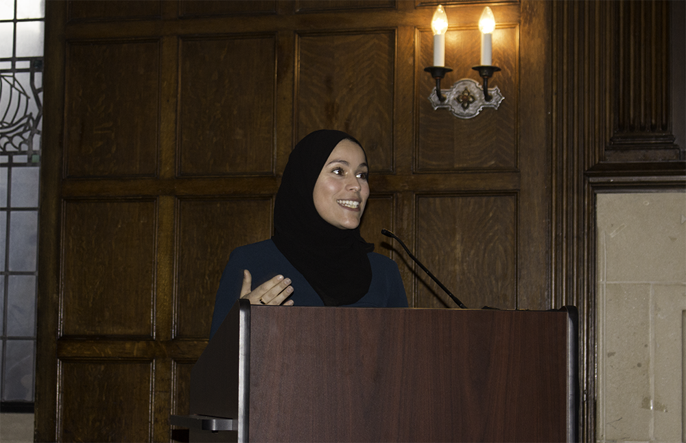 HANNAH LEVINE FOR THE HOYA
Alaa Murabit, a UN high-level commissioner on health employment and economic growth, spoke on the importance of womens rights in state-building at a Mar. 15 event.