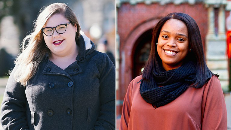 Amanda Scott (C’19), left, and Shakera Vaughan (C’19), both government majors at Georgetown, are among this years 2018 Harry S. Truman Scholars.
