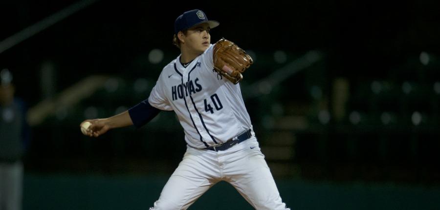 GUHOYAS
Sophomore starting pitcher Jeremiah Burke pitched a career-high 7.1 innings in the Hoyas 5-3 victory over Butler in the final game of a three game series.