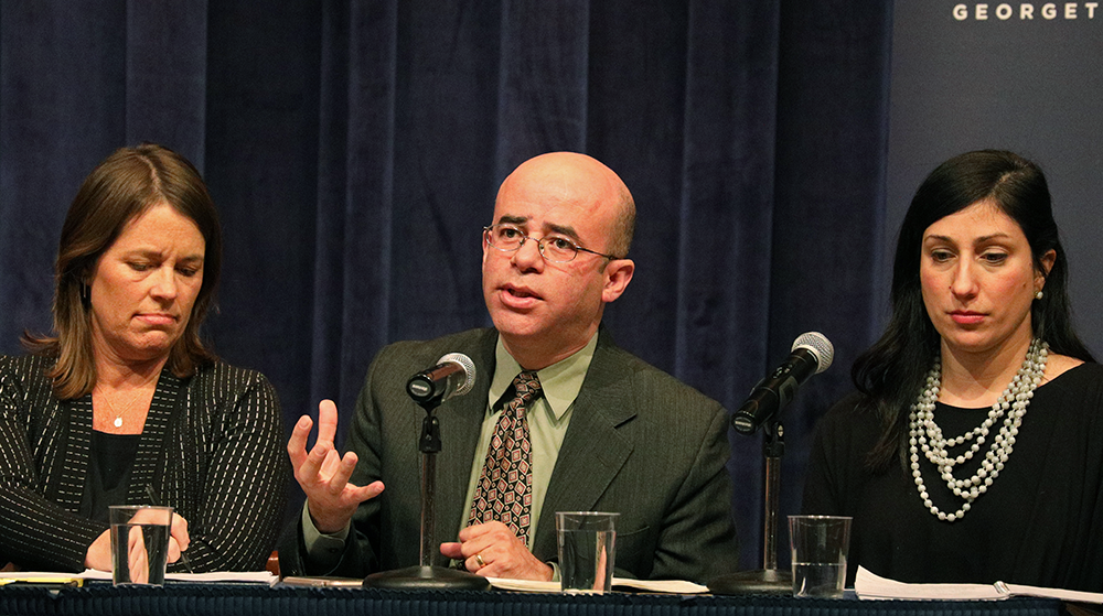 DENNIS KIM FOR THE HOYA The current political climate and recent clerical abuse scandals have discouraged civic engagement in the Catholic Church, panelists said at an event Tuesday.