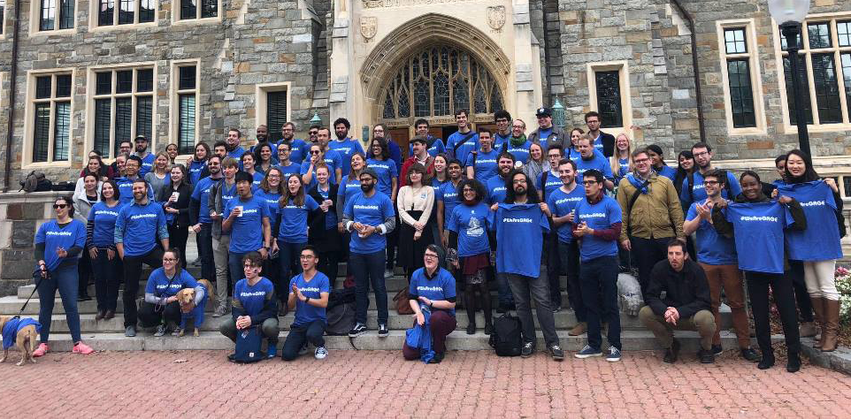 GAGE/FACEBOOK | Graduate student workers are prioritizing worker compensation and health insurance coverage as the Georgetown Alliance of Graduate Employees prepares to start contract negotiations with the university.