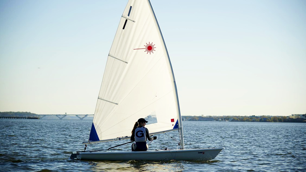 GUHOYAS | The Georgetown coed sailing team earned a record of 6-4 and placed fifth out of eighth of Admiral Moore team race