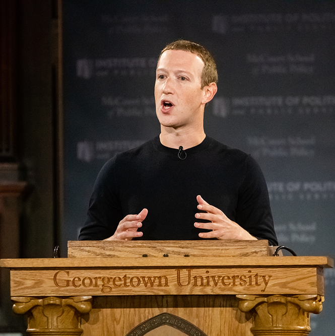 Free Speech Extends to Online Politics, Zuckerberg Says