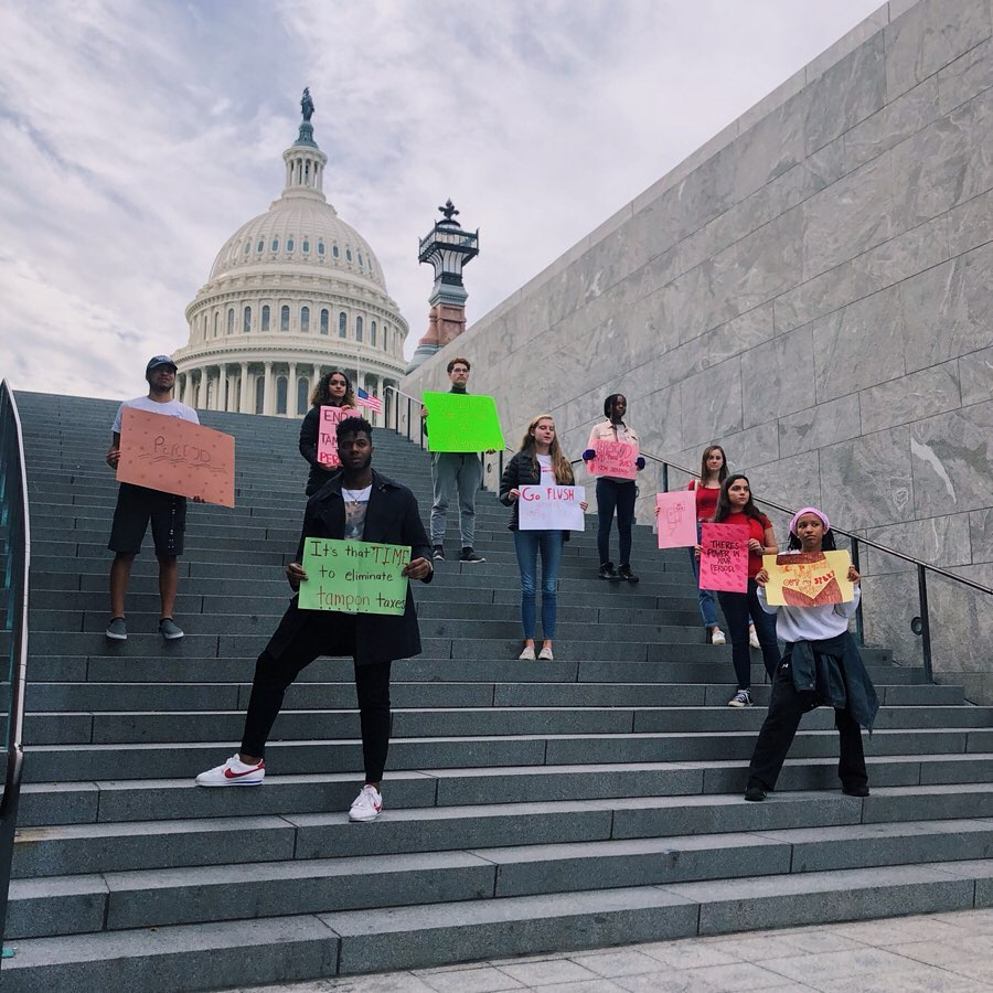 KAI ISAIA/INSTAGRAM 
The National Period Day Rally outside the Capitol on Oct. 19 was sponsored by PERIOD, a global youth non-profit dedicated to combatting period poverty, and focused on eliminating period poverty.