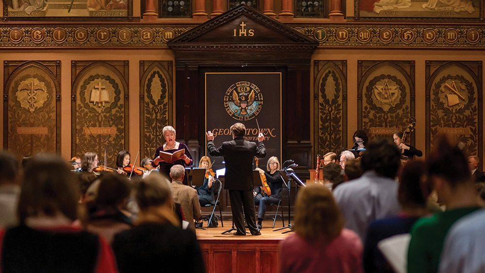 GEORGETOWN UNIVERSITY DEPARTMENT OF PERFORMING ARTS/FACEBOOK | With a wide array of ways to get involved with varying levels of commitment, students weave music into their curriculum with the program.