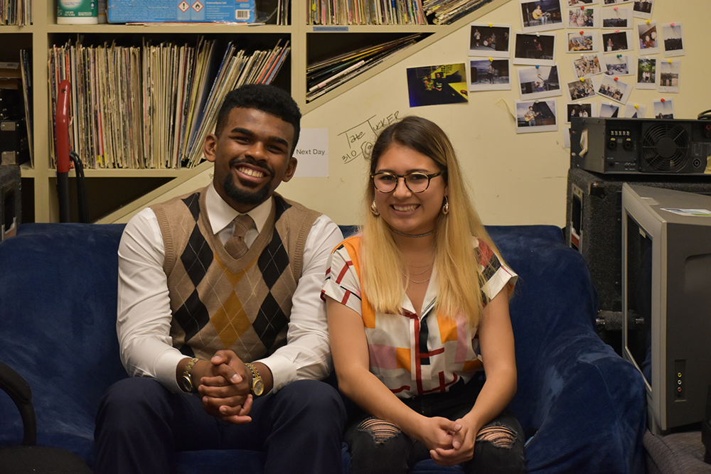 MAGGIE FOUBERG/THE HOYA | Georgetown University Student Association President Norman Francis Jr. (COL ’20) and Vice President Aleida Olvera (COL ’20) were interviewed by The Hoya on Oct. 27 to discuss their term so far. 