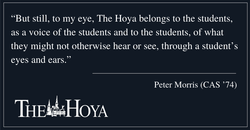 VIEWPOINT: The Hoya Belongs to the Students