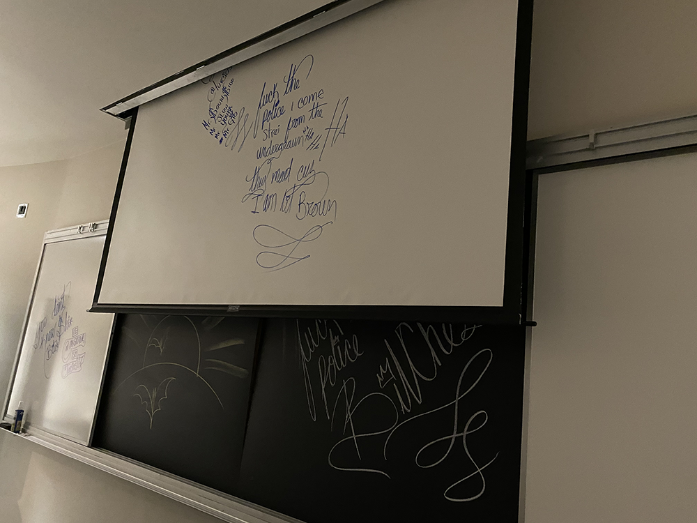 Vandalism Discovered in Multiple Locations Around St Marys Hall
