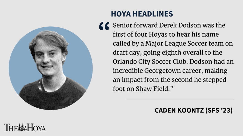 KOONTZ | Hoyas to the MLS: Derek Dodson Drafted 8th by Orlando City SC