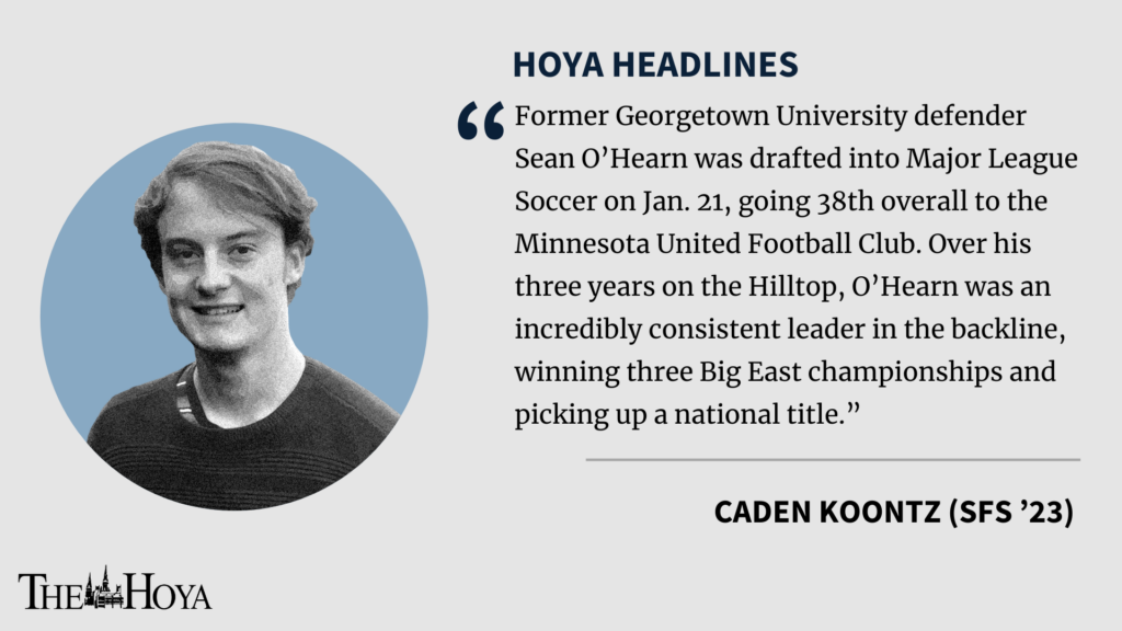 KOONTZ | Hoyas to the MLS: Sean O’Hearn Drafted 38th by Minnesota United FC