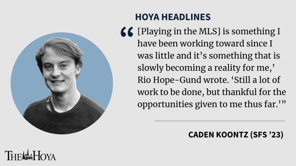 KOONTZ | Hoyas to the MLS: Rio Hope-Gund Drafted 19th by Orlando City SC