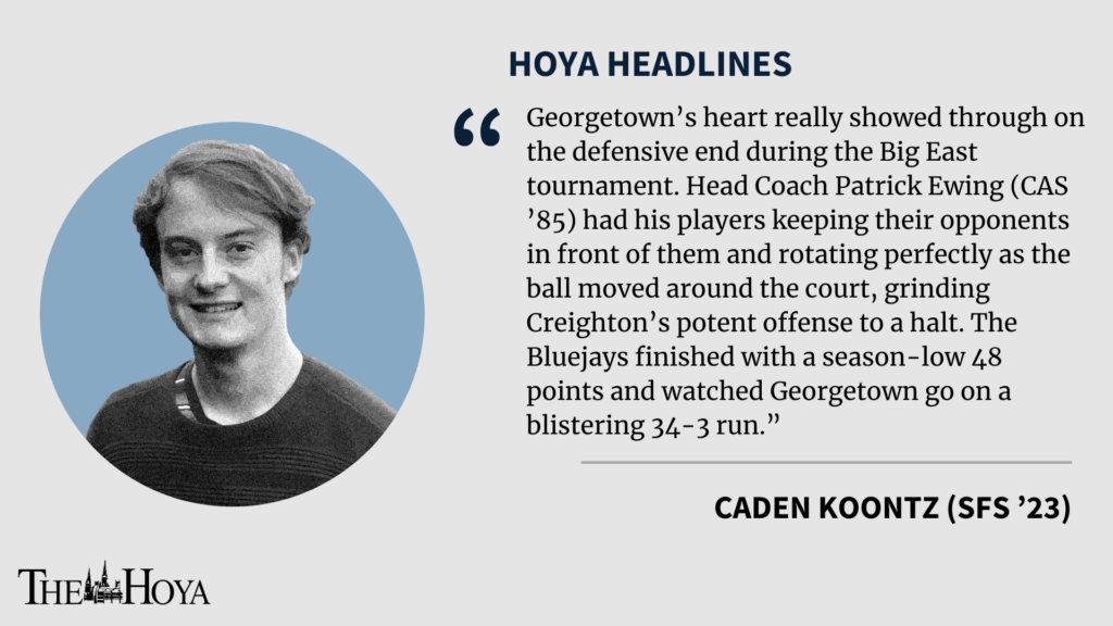 KOONTZ | Five Takeaways From the Georgetown Men’s Basketball Season