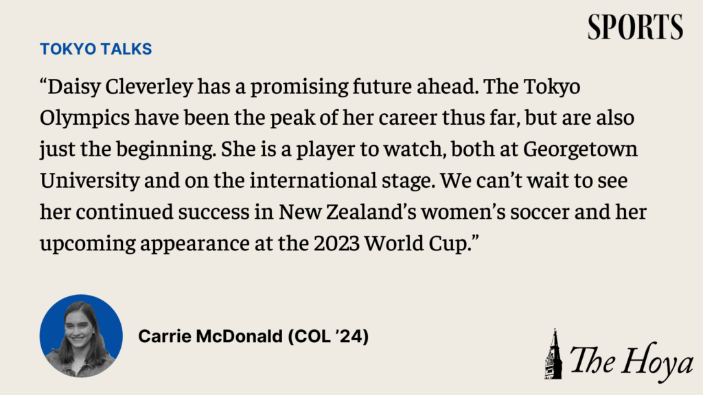 MCDONALD | Q&A With Georgetown Soccer’s Daisy Cleverley on Her Olympic Debut