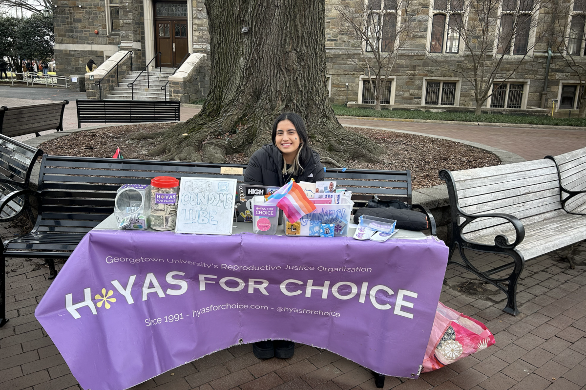 Catherine Alaimo/The Hoya | H*yas for Choice and SAPE sold condom-grams and consent-grams in honor of Valentines Day. 