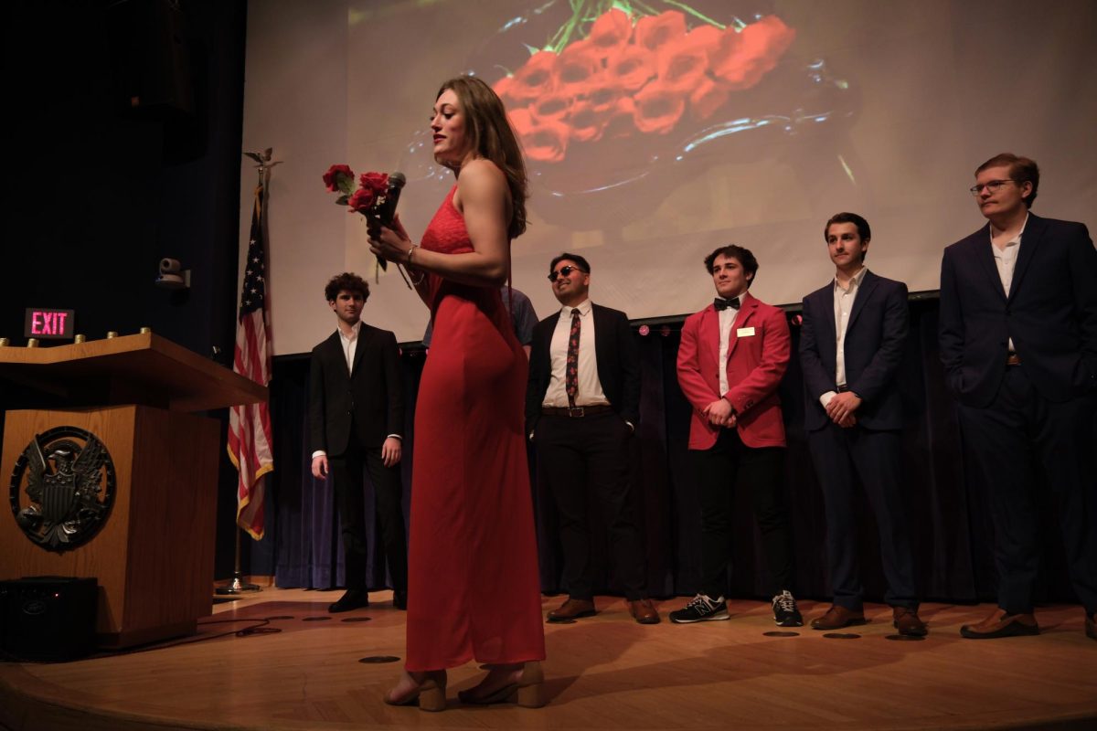 Sydney Carroll | Georgetown University Bachelor Appreciation Club Hoyas (BACH) created the university’s first-ever live “The Bachelorette”-inspired show April 22. 