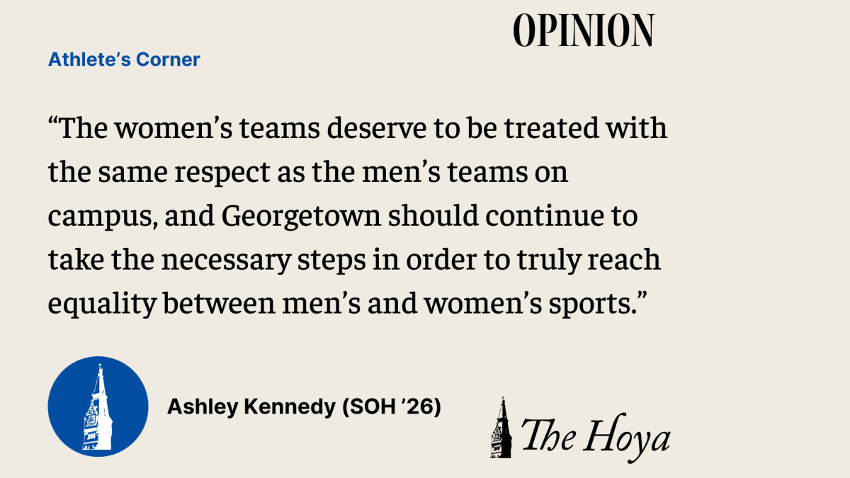 KENNEDY: Fight for Gender Equity in Georgetown Sports