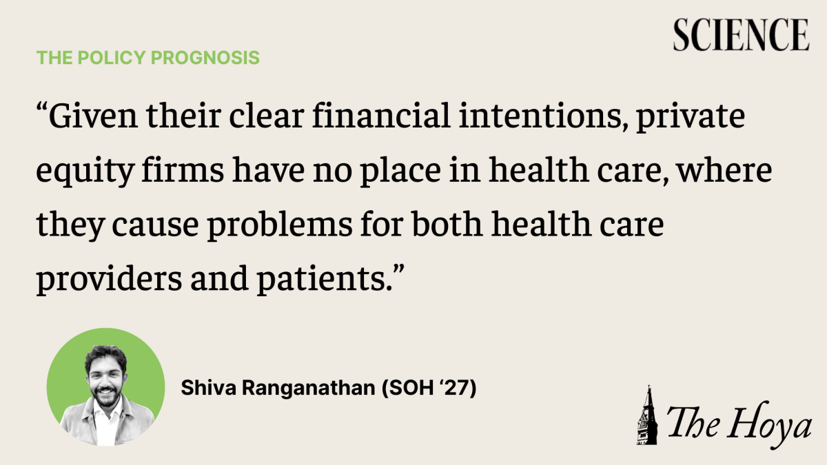 Shiva Ranganathans (SOH 27) third column of The Policy Prognosis highlights the ways in which private equity firms exacerbate health inequity.